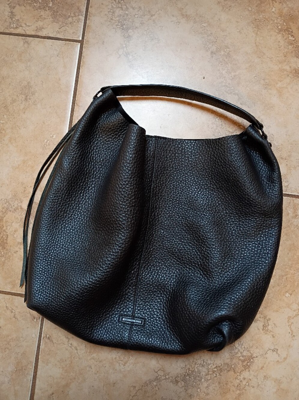 Rebecca Minkoff Black Pebbled Leather Slouch Hobo